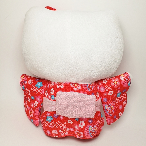 Sanrio Hello Kitty Plush Pink Red Kimono - Picture 7 of 9